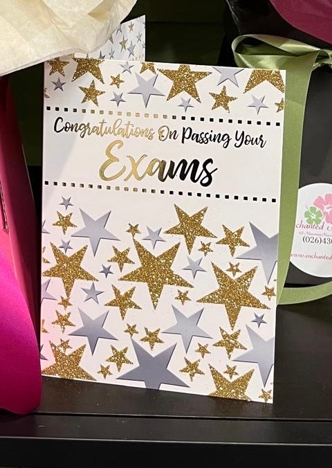 Congratulations on exam card