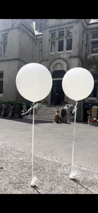 28 inch  white. Wedding balloons